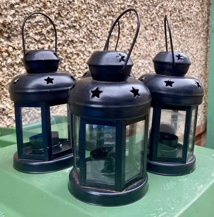 Photo of free 4 x black tea light lanterns (Newtown SO19) #1