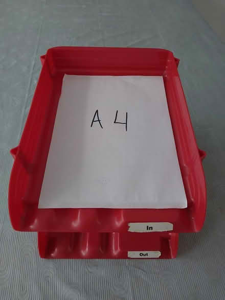 Photo of free A pair of red document trays (Ealing Pitshanger W5) #1