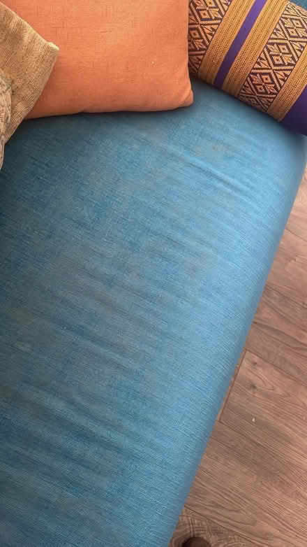 Photo of free Blue sofa (Woodchurch) #4