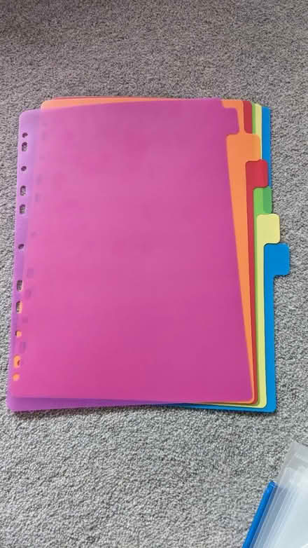 Photo of free Plastic subject dividers (South croydon) #1