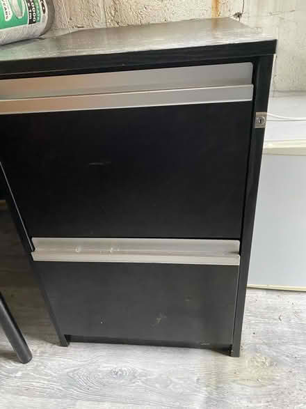 Photo of free Black filing cabinet 2 draw (Ealing W5) #1