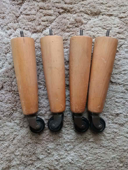 Photo of free Four wooden legs with castors (Coleridge Ward CB1) #1