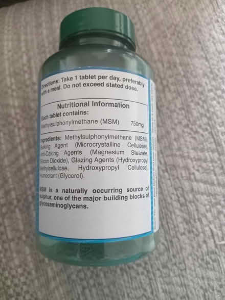 Photo of free Holland & Barrett MSM tablets (Millerston, G33) #2