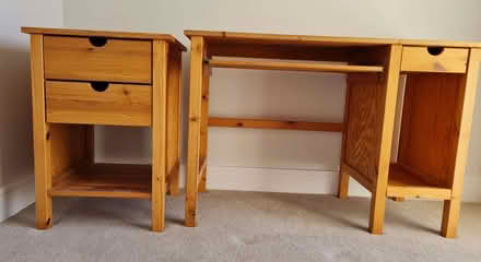 Photo of free Pine desk and printer table (Stoke St. Gregory TA3) #2