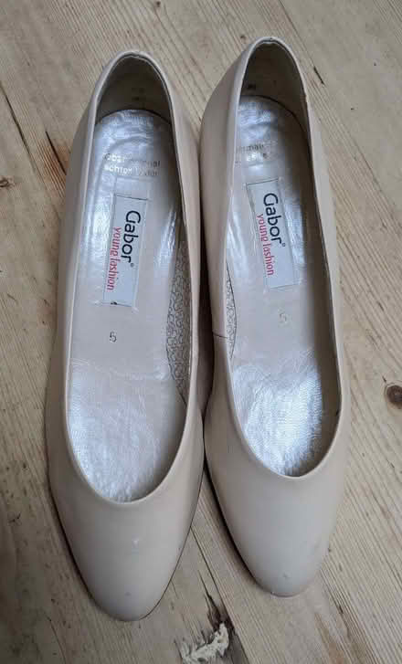 Photo of free Oyster Colour Shoes by Gabor size 5 (Pollards Hill CR4) #2