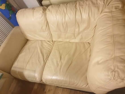 Photo of free Corner Sofa (Cream Leather) (Dublin 16) #4