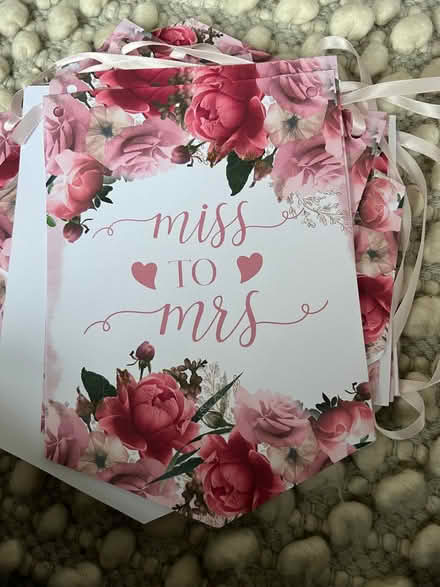 Photo of free 'Miss to Mrs' hen do bunting (Oxford-Freegle CGA OX4) #1