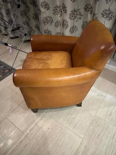 Photo of free Tan leather armchair (BR3) #2