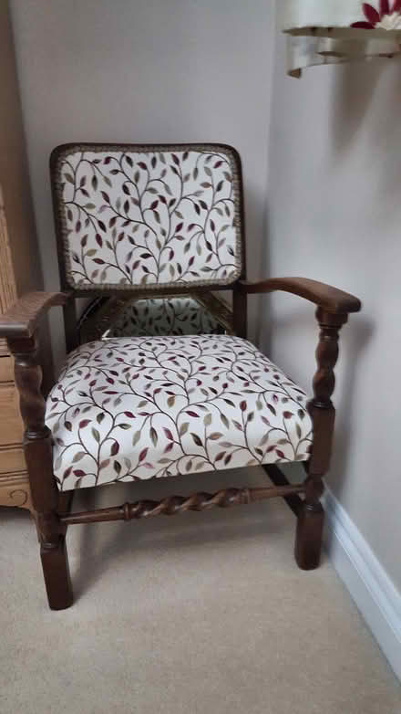 Photo of free Small 1930s Oak Fireside Chair (BA15 Centre Bradford on Avon) #1