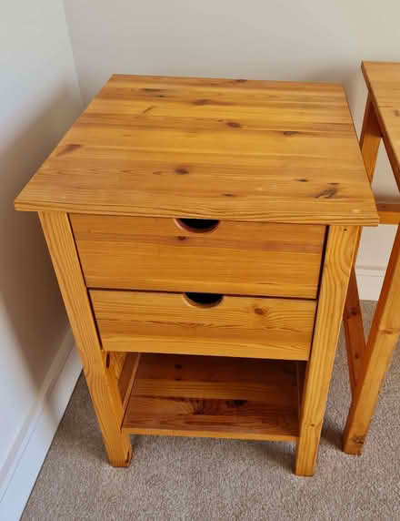 Photo of free Pine desk and printer table (Stoke St. Gregory TA3) #1