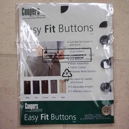 Photo of free Easy fit buttons (Ware SG12) #2