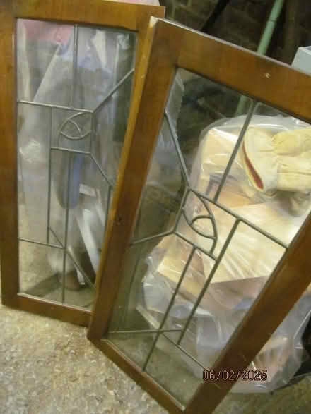 Photo of free Two leaded glass cabinet doors (didsbury M20) #4