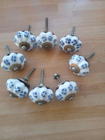 Photo of free 8 ceramic decorative drawer knobs. (Franklands Village RH17) #1