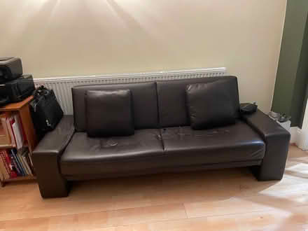 Photo of free Leather sofa bed (Clayhall) #1