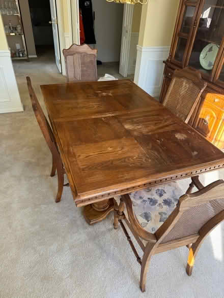 Photo of free Dining room table and 6 chairs (Kent WA) #1