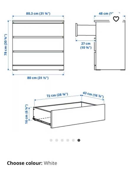 Photo of free IKEA Malm drawers (2X3) and table (Howard Street, OX4) #3