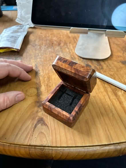 Photo of free Walnut jewellery/cufflinks box (Central Tonbridge TN9) #2