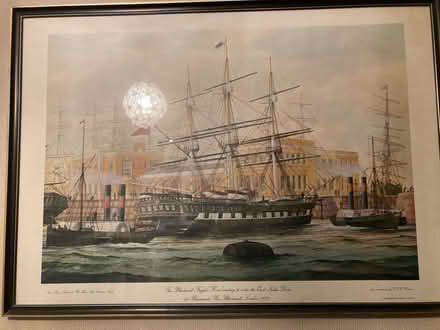 Photo of free Large framed ship print (Rochester ME1) #1