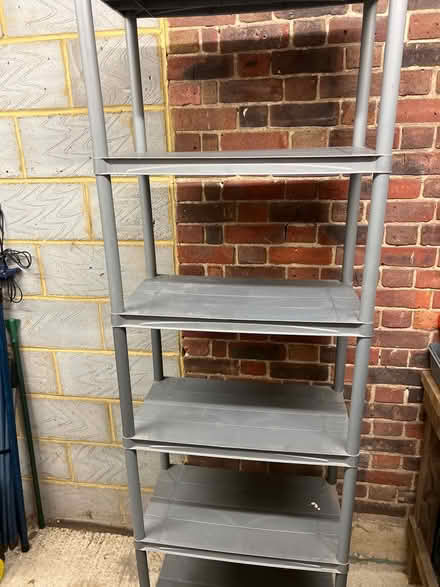 Photo of free Plastic storage shelving (Addlestone) #1