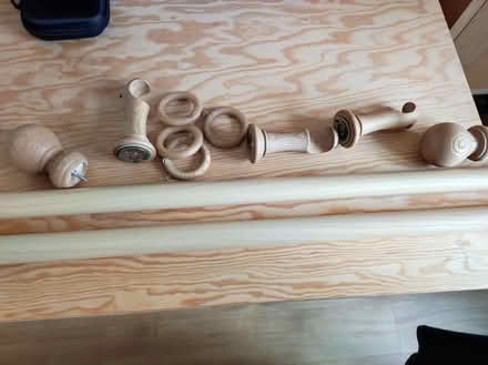 Photo of free 240cm Swish wood curtain pole 35mm (Blairgowrie PH10) #1