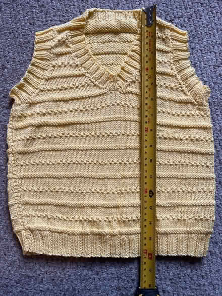Photo of free Yellow hand knitted tank top (M33 near Sale Grammar School) #3