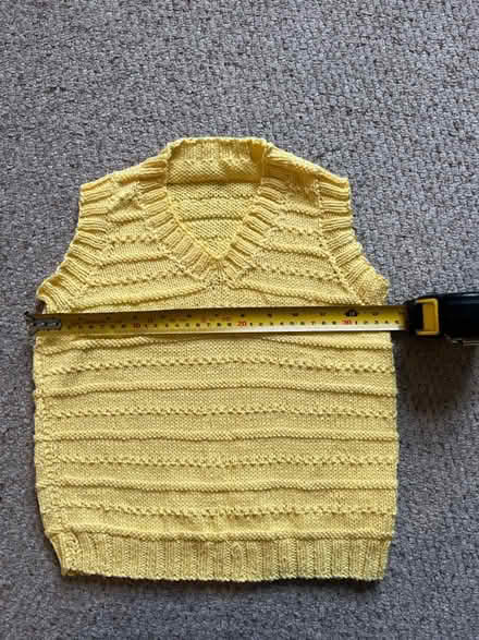 Photo of free Yellow hand knitted tank top (M33 near Sale Grammar School) #1