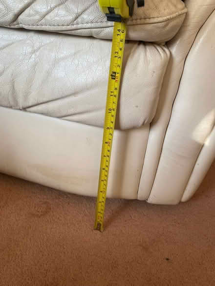 Photo of free Cream leather armchair (Arborfield RG2) #2