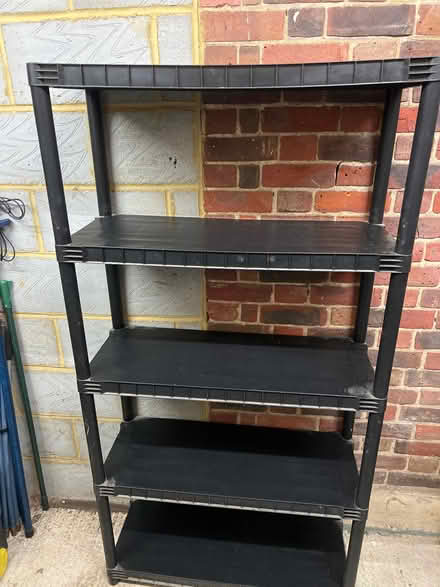 Photo of free Plastic storage shelving unit (Addlestone) #1