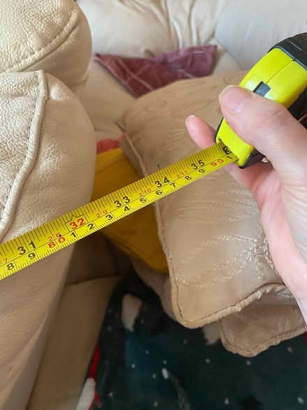 Photo of free Cream leather armchair (Arborfield RG2) #4