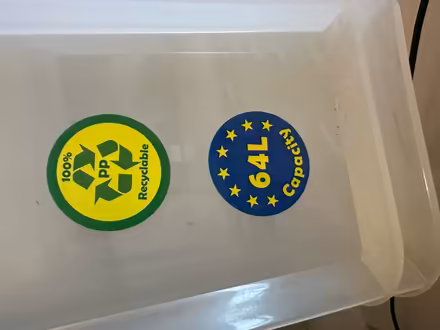 Photo of free 64l plastic container x2 (Hammersmith W6) #2