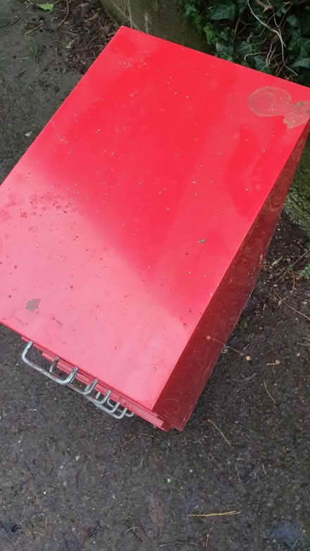 Photo of free Red metal filing cabinet (Larkhall - Bath) #2