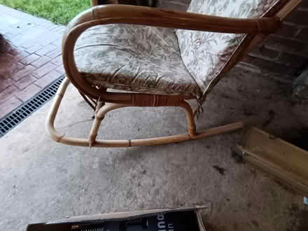 Photo of free Wicker high backed rocking chair (OX14) #3
