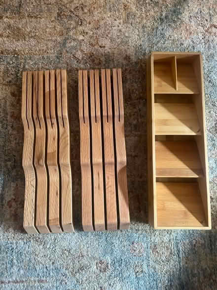 Photo of free Wood knife blocks & drawer orgzr (Upper West Side) #1
