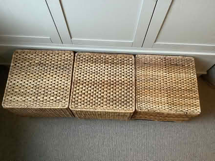 Photo of free 3 x rattan storage cubes (Newington Green N1) #2