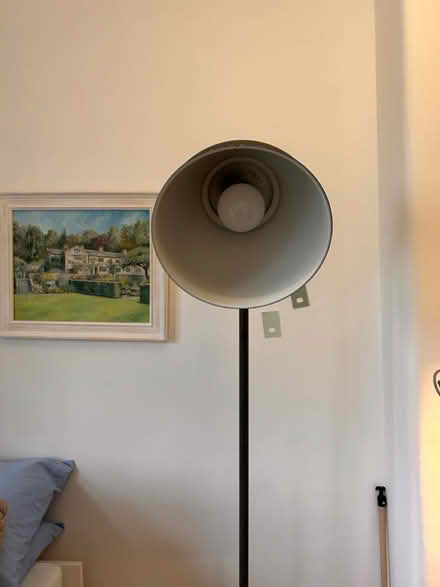 Photo of free Tall floor lamp grey metal (Tooting SW17) #2