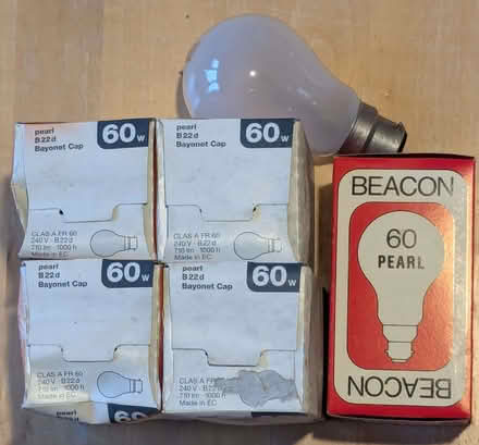Photo of free 6 X 60w B22 pearl lightbulbs Incandescent (Dean Court OX2) #1
