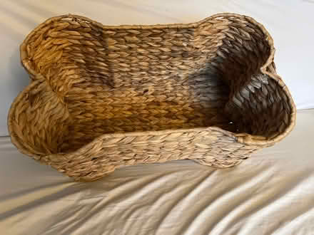 Photo of free Large Dog bone wicker basket (Lombard) #1