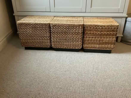 Photo of free 3 x rattan storage cubes (Newington Green N1) #3