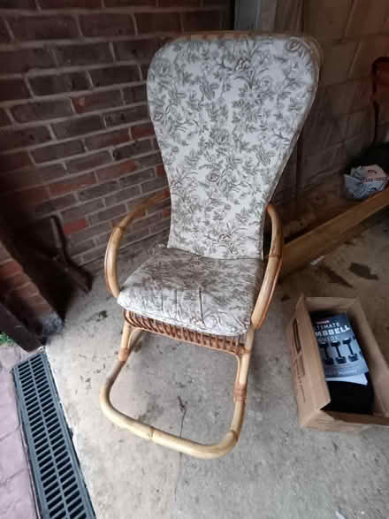 Photo of free Wicker high backed rocking chair (OX14) #1