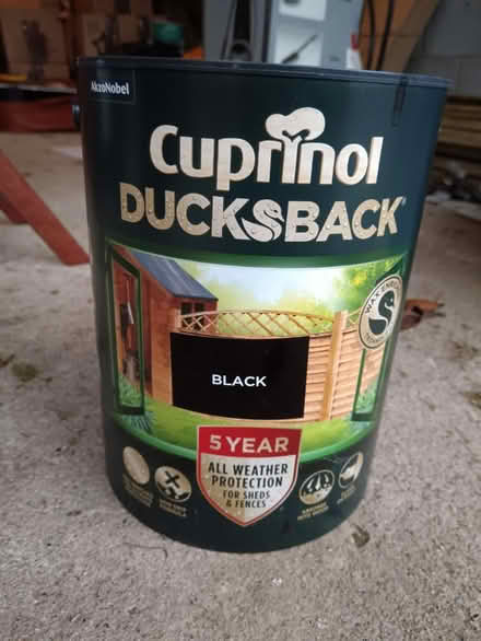 Photo of free Cuprinol ducks back black paint (OX14) #1