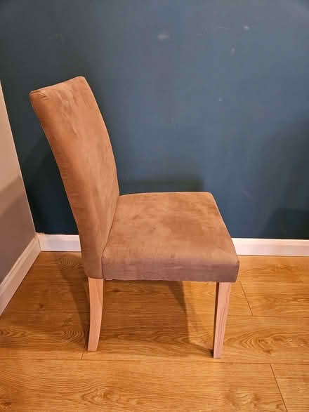 Photo of free Brown suede dining chairs x4 (Yateley GU46) #3