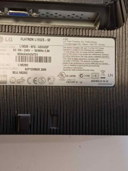 Photo of free lg 19" monitor (N17 the roundway) #1