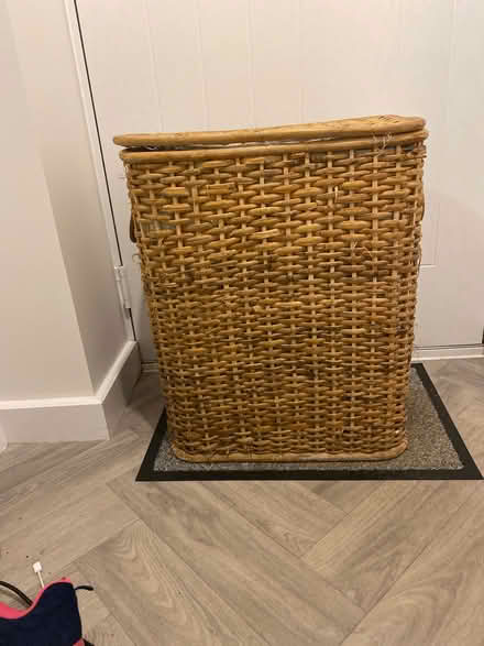 Photo of free Wicker laundry basket (Basingstoke Golf Club RG23) #1