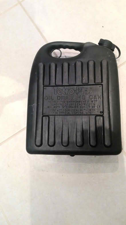 Photo of free Oil Draining Can (plastic) (Stockton Heath WA4) #1