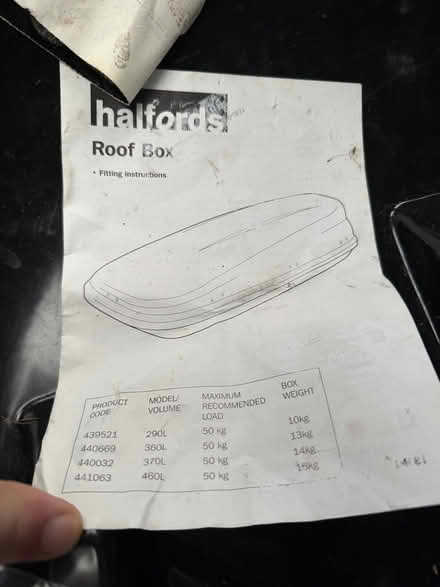 Photo of free Halfords roof box (Cheadle SK8) #4