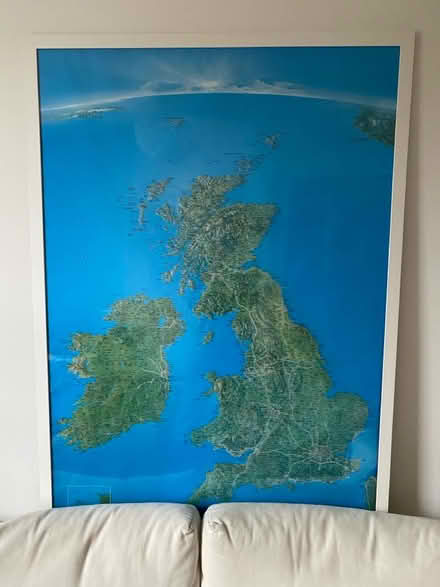 Photo of free Large framed map of the UK (Ladywell) #1