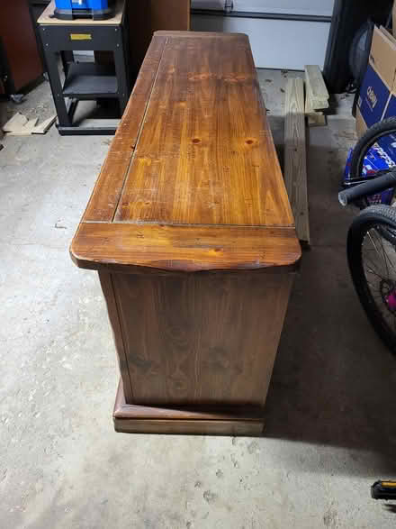 Photo of free Solid Wood China Cabinet w/Glass (Elgin near St. Joe's Hospital) #3