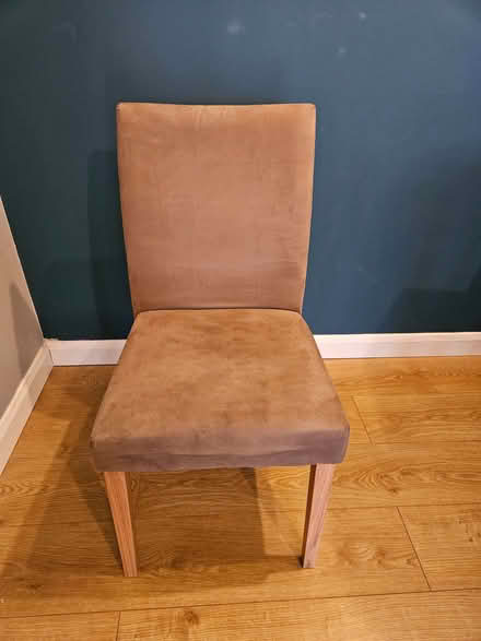 Photo of free Brown suede dining chairs x4 (Yateley GU46) #2