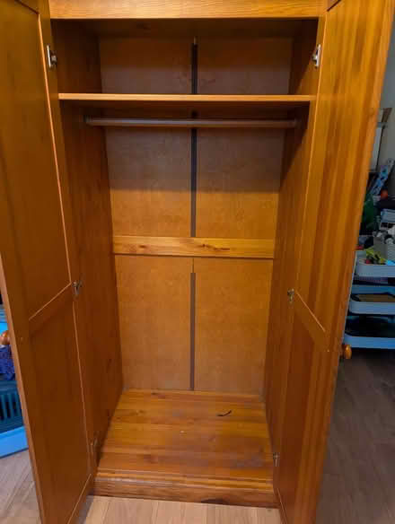 Photo of free Pine double wardrobe (Barnards Green WR14) #3