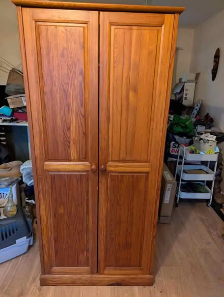 Photo of free Pine double wardrobe (Barnards Green WR14) #1